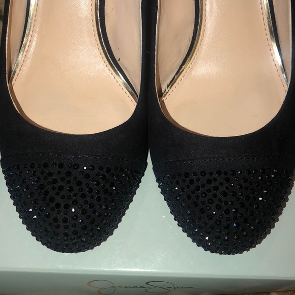Jessica Simpson Sanora Black Suede Wedges - Picture 5 of 5